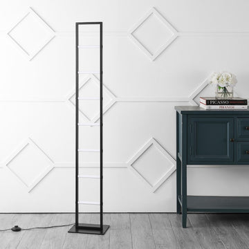 Ivan 59.3" Minimalist Modern Iron Ladder Dimmable Integrated LED Floor Lamp - JONATHAN Y